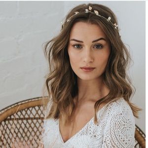 Liberty In Love Gold and Pearl Hair Vine